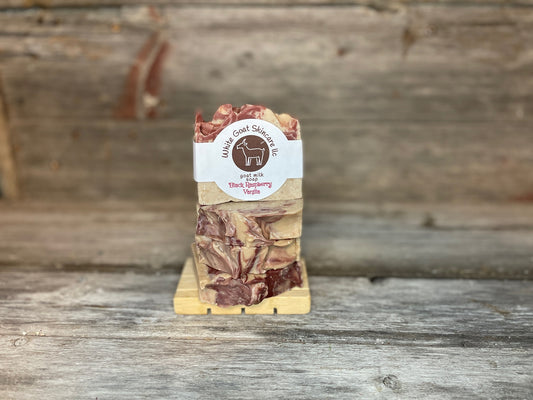 Black Raspberry Vanilla goat milk bar soap