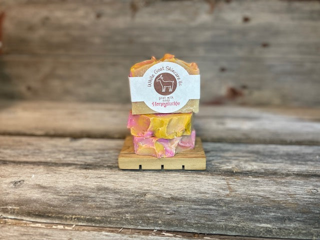 Honeysuckle goat milk bar soap