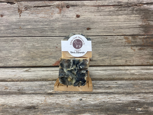 Black chamomile goat milk bar soap