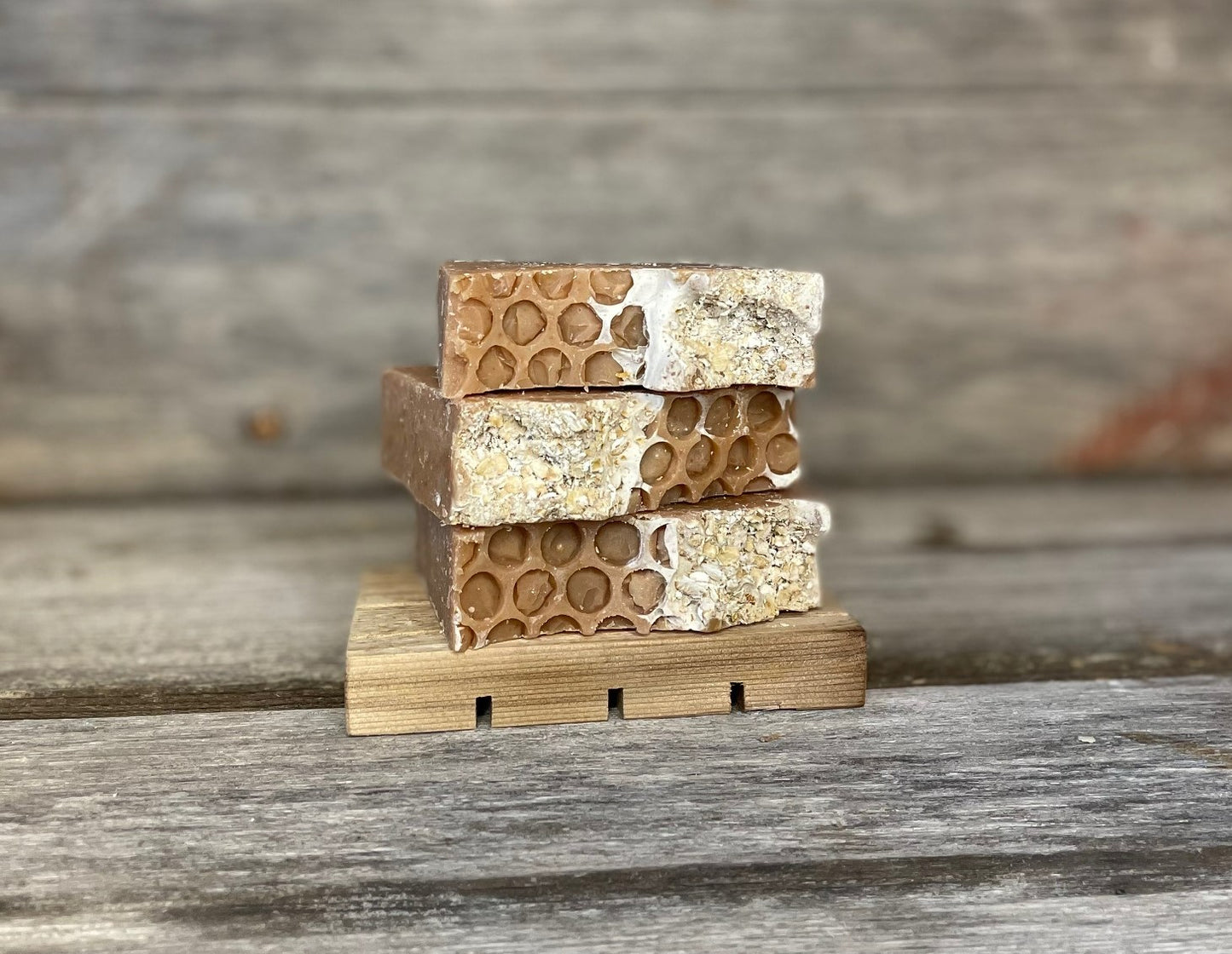 Honey & Oatmeal goat milk bar soap