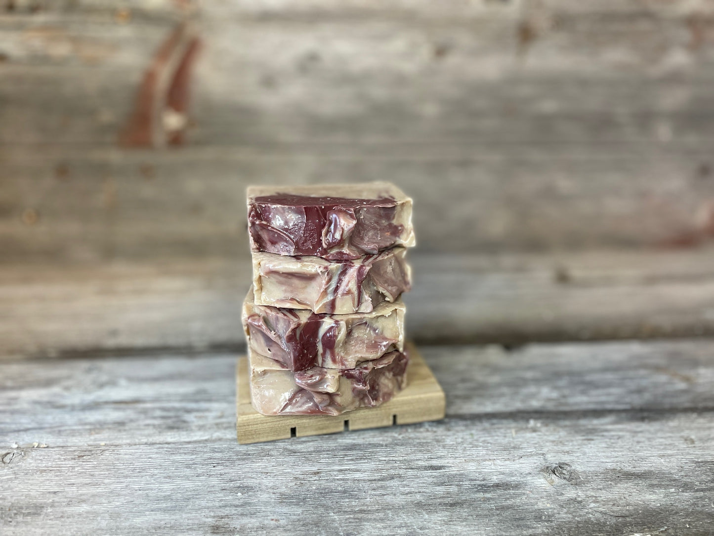 Black Raspberry Vanilla goat milk bar soap
