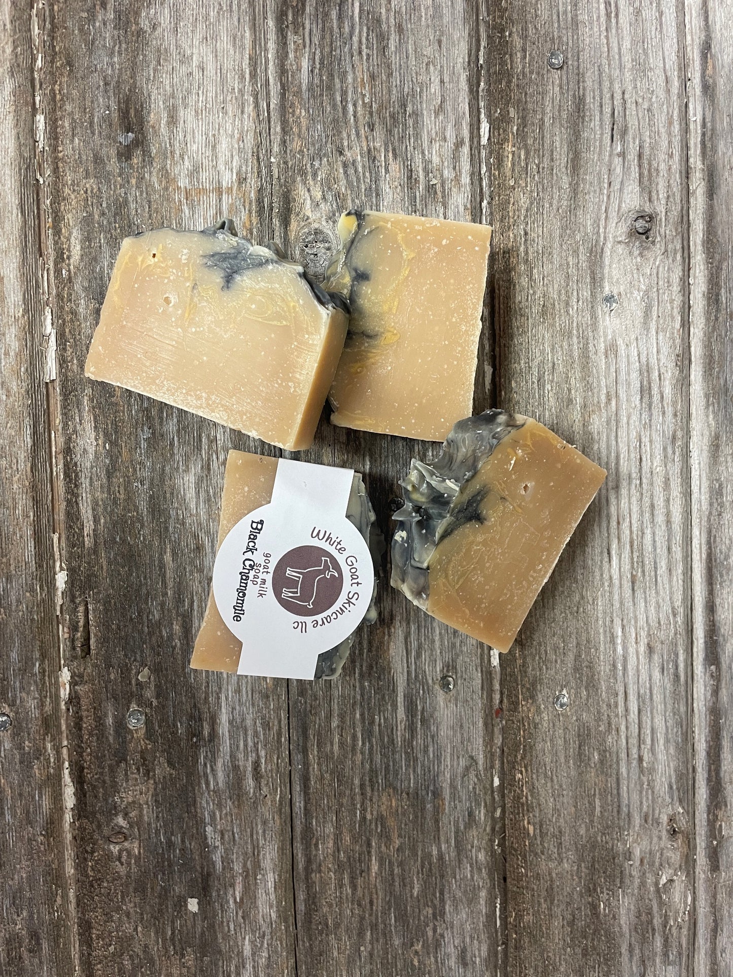Black chamomile goat milk bar soap