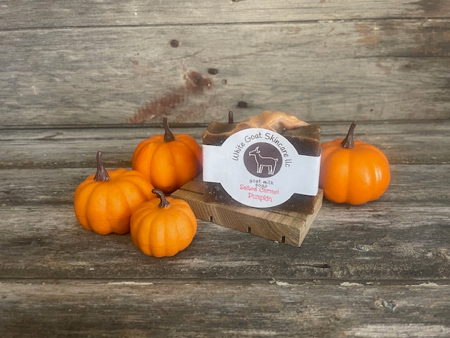 Salted Carmel Pumpkin goat milk bar soap