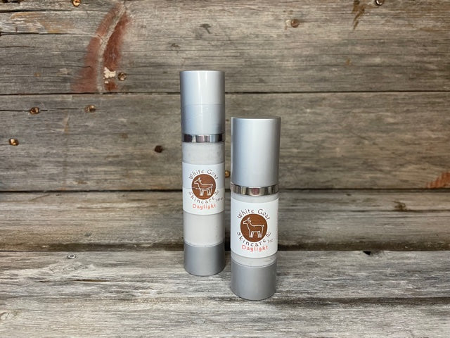 "Daylight" day time natural organic goat milk face lotion